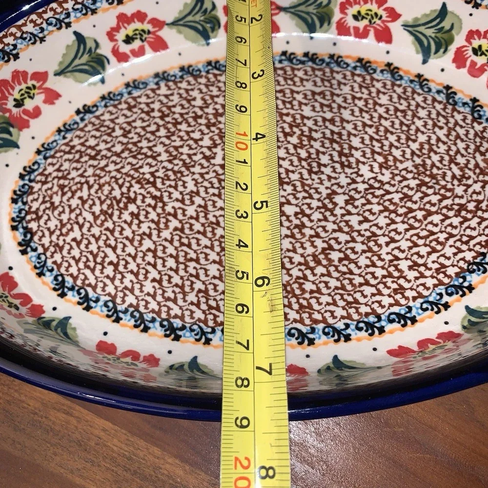 Polish Pottery Oval Serving Dish Handmade by Zaklady Boleslawiec 13